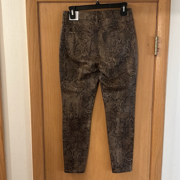 White House Black Market WHBM High Rise Skinny Ankle Coated Snake New 4P Petite - Picture 4 of 11